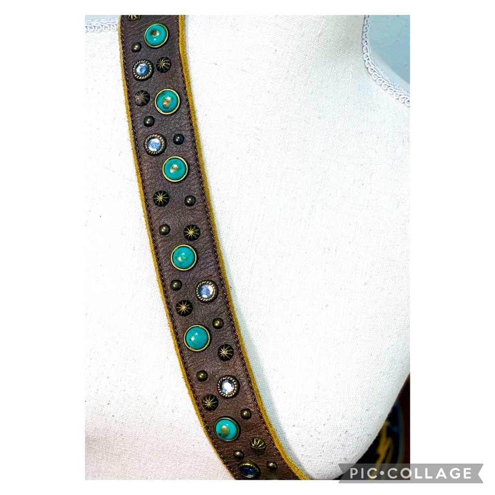 Vintage Jimmy Z Genuine Leather Studded Statement Belt  Size Medium